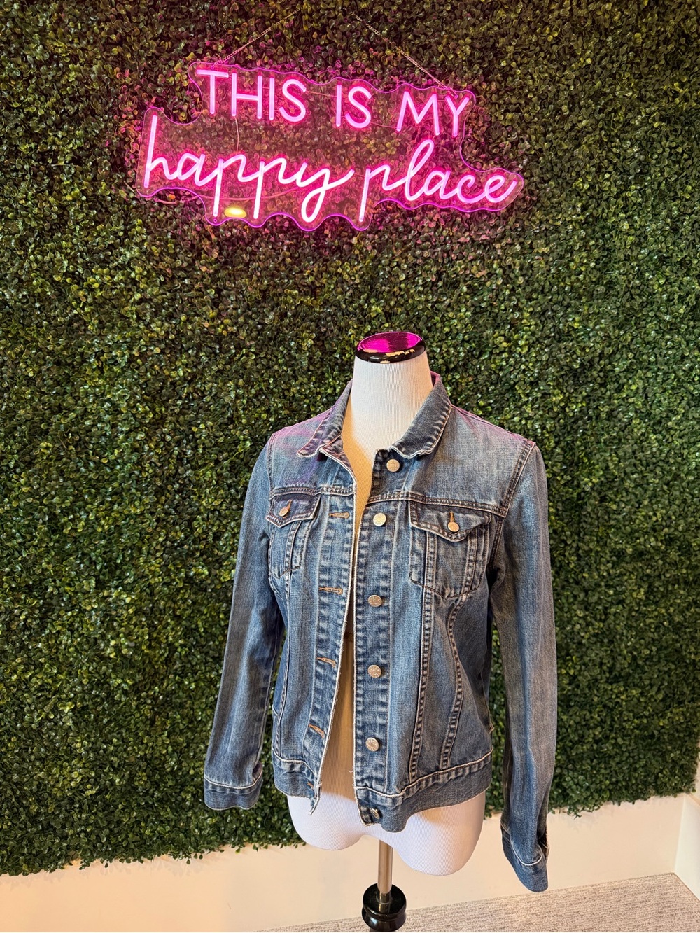 J Crew Classic Distressed Denim Jacket